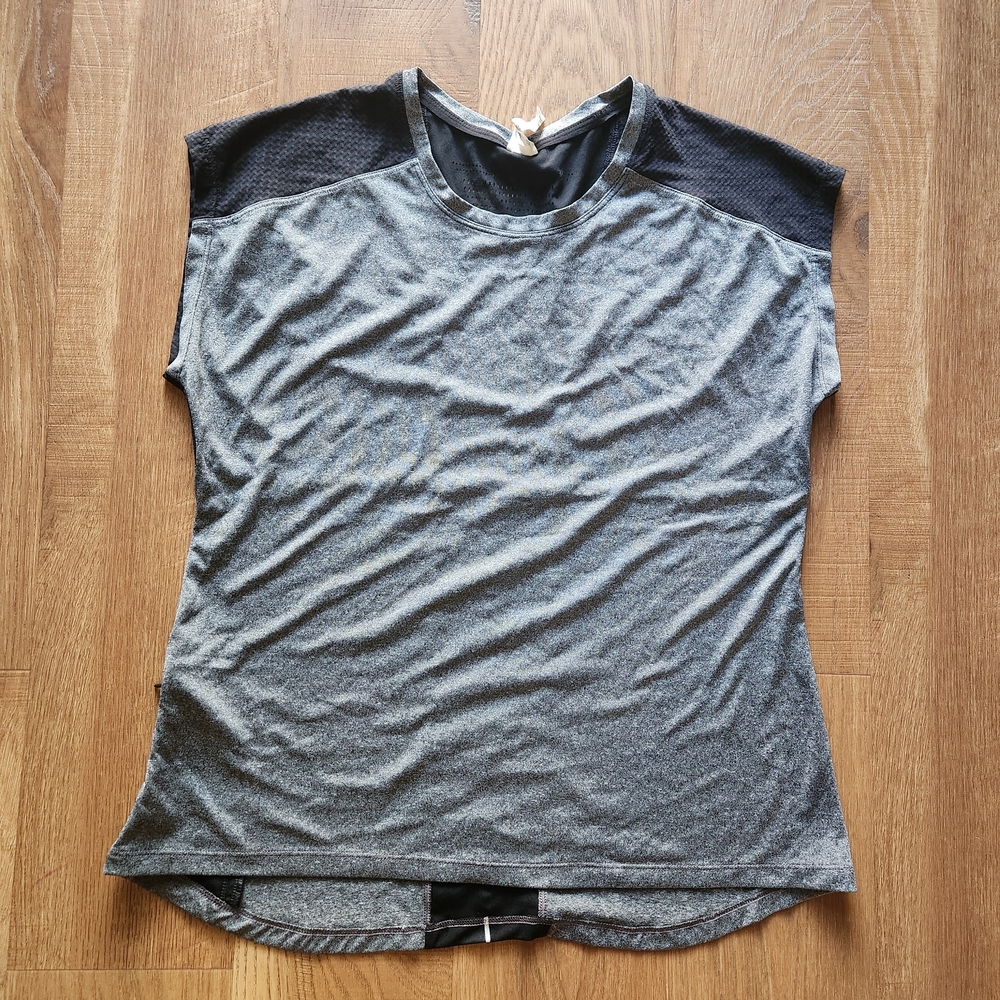 Champion Black and Gray Women's Muscle Tee